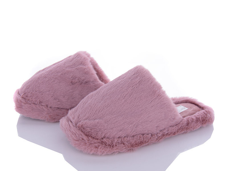 Тапочки женские домашние теплые закрытые меховые розовый Одесса - изображение 3