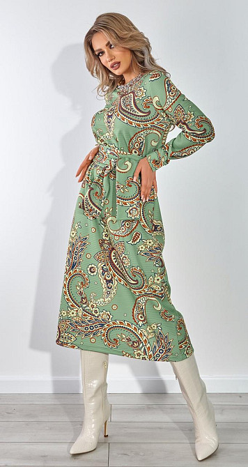 Стильное платье с поясом (44) Киев - изображение 1