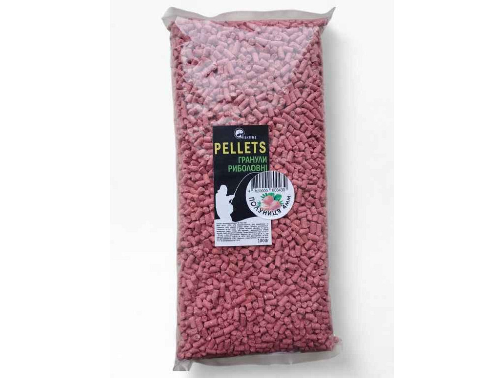Принада в гранулах Pellets Полуниця 4мм 1кг ТМ FISHTIME Київ - фото 1