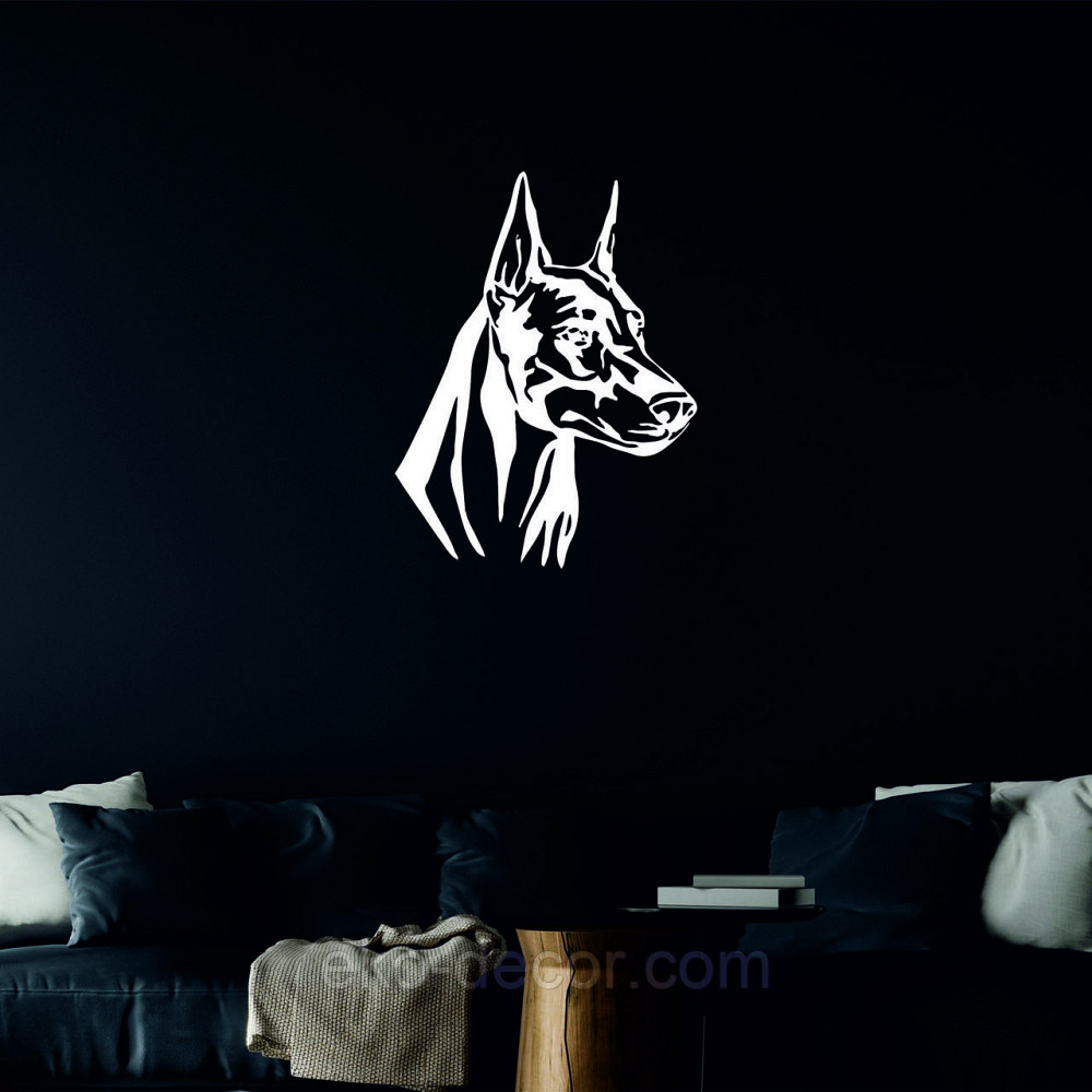 Декоративное настенное Панно «Доберман», Декор на стену 70*53 см, Белый Киев - изображение 6