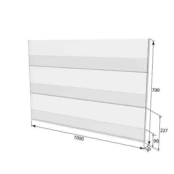 Полиця вітрина EKOSTAR 3-х ярусна 1000х700х30 Київ