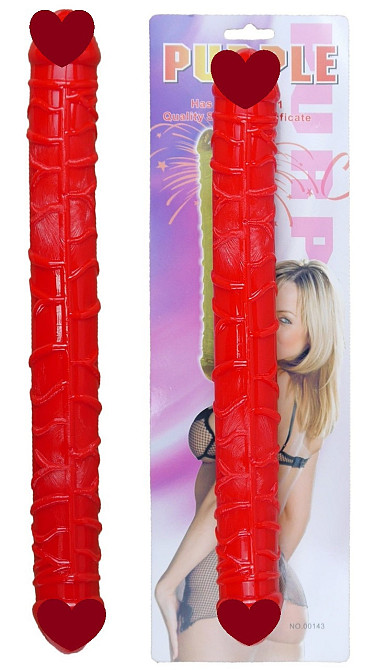 Двойной фаллоимитатор Boss Series: Flexible Double Dong Red, BS6700090 Sex Aura Киев - изображение 1