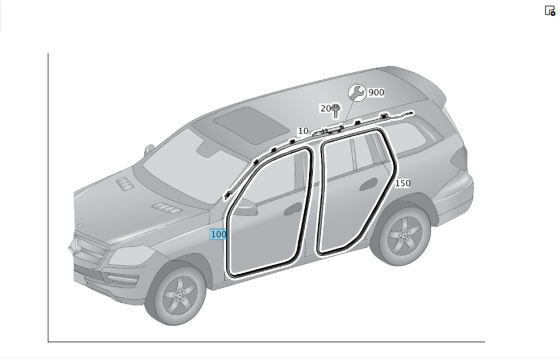 Mercedes-Benz  A1666970051 9G44 Ущільнювач прорізу передніх дверей чорний ML/GLE W166 GL/GLS X166 Одесса