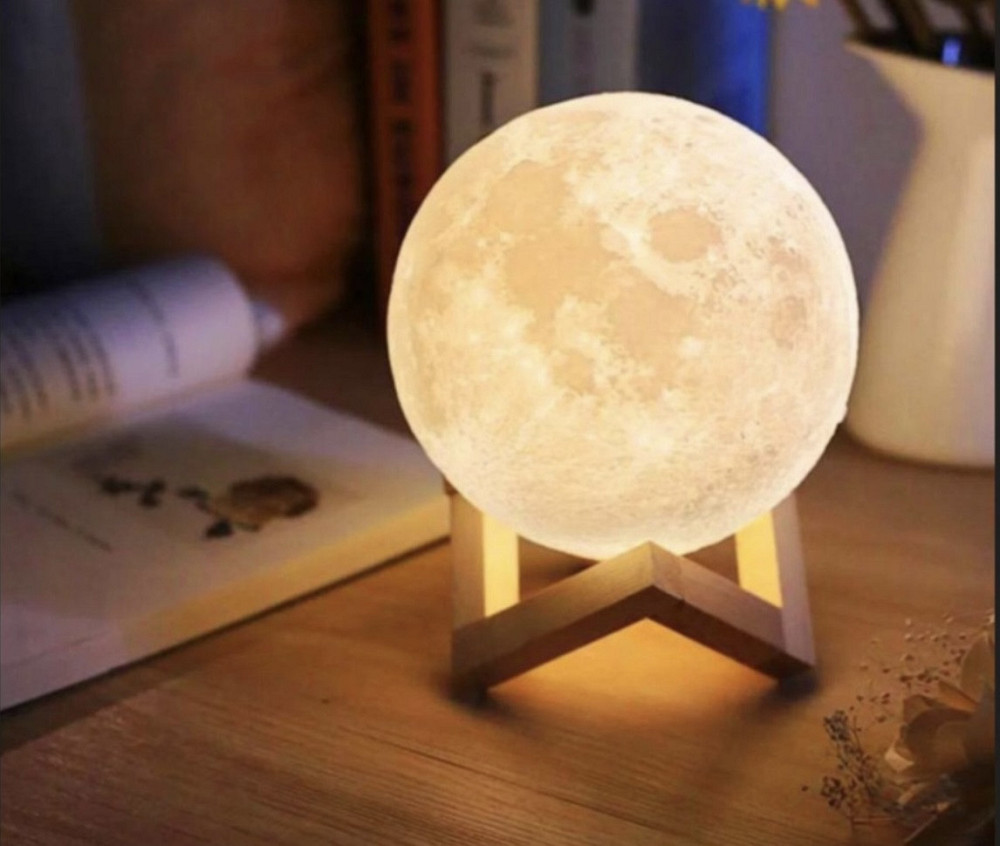 Настільний світильник акумуляторний 3D Moon Lamp ART-0164/18 см (36) Одеса - фото 1