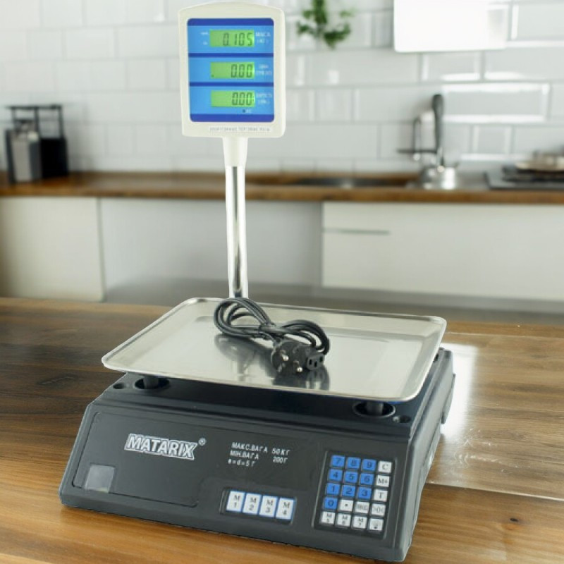 Весы торговые  Точные MATARIX MX-411+ 50кг Класс точности - III для бизнеса и продаж, работа от сети Одесса - изображение 2