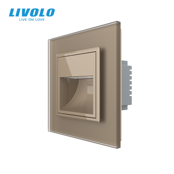 LIVOLO Світильник для сходів підлоги золотий, матове скло, 2700K, 230В, 0.35Вт LIVOLO Коломыя