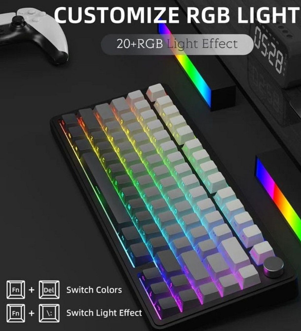 Механічна клавіатура Attack Shark X85 (Чорно-білий градієнт) Київ - фото 3