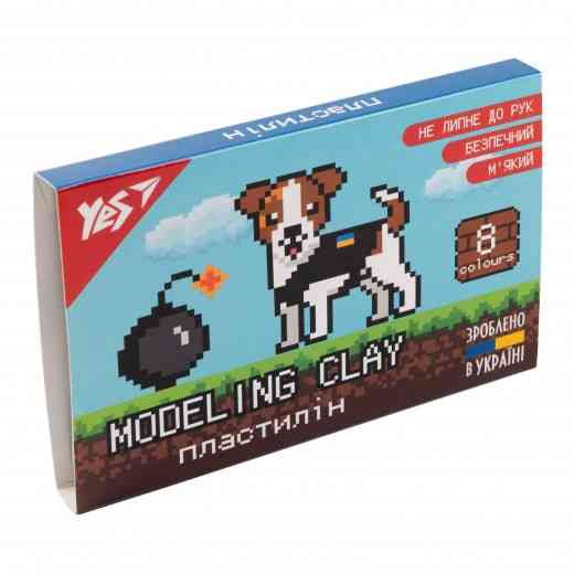 Пластилін 8 кол. 160 г "Yes" 8Bit UA, 540644, шт Київ