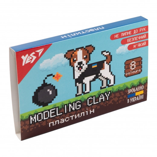 Пластилін 8 кол. 160 г "Yes" 8Bit UA, 540644, шт Київ - фото 1