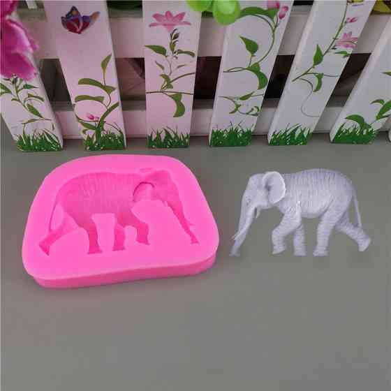 Молд силиконовый Слон 72 на 52 мм розовый Киев