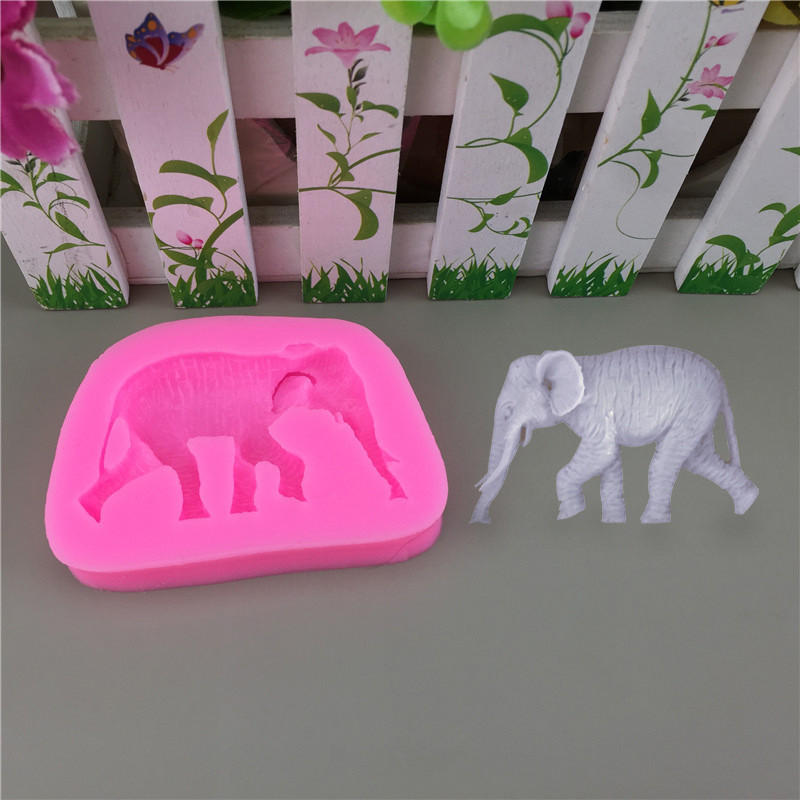 Молд силіконовий Слон 72 на 52 мм рожевий Київ - фото 1