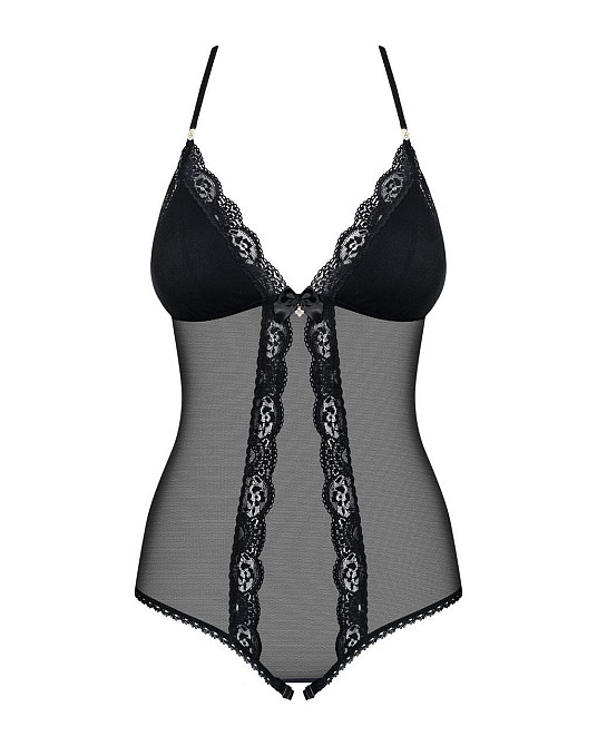Сетчатое боди с открытыми ягодицами Obsessive 841-TED-1 teddy S/M, черный Sex Aura Киев - изображение 5
