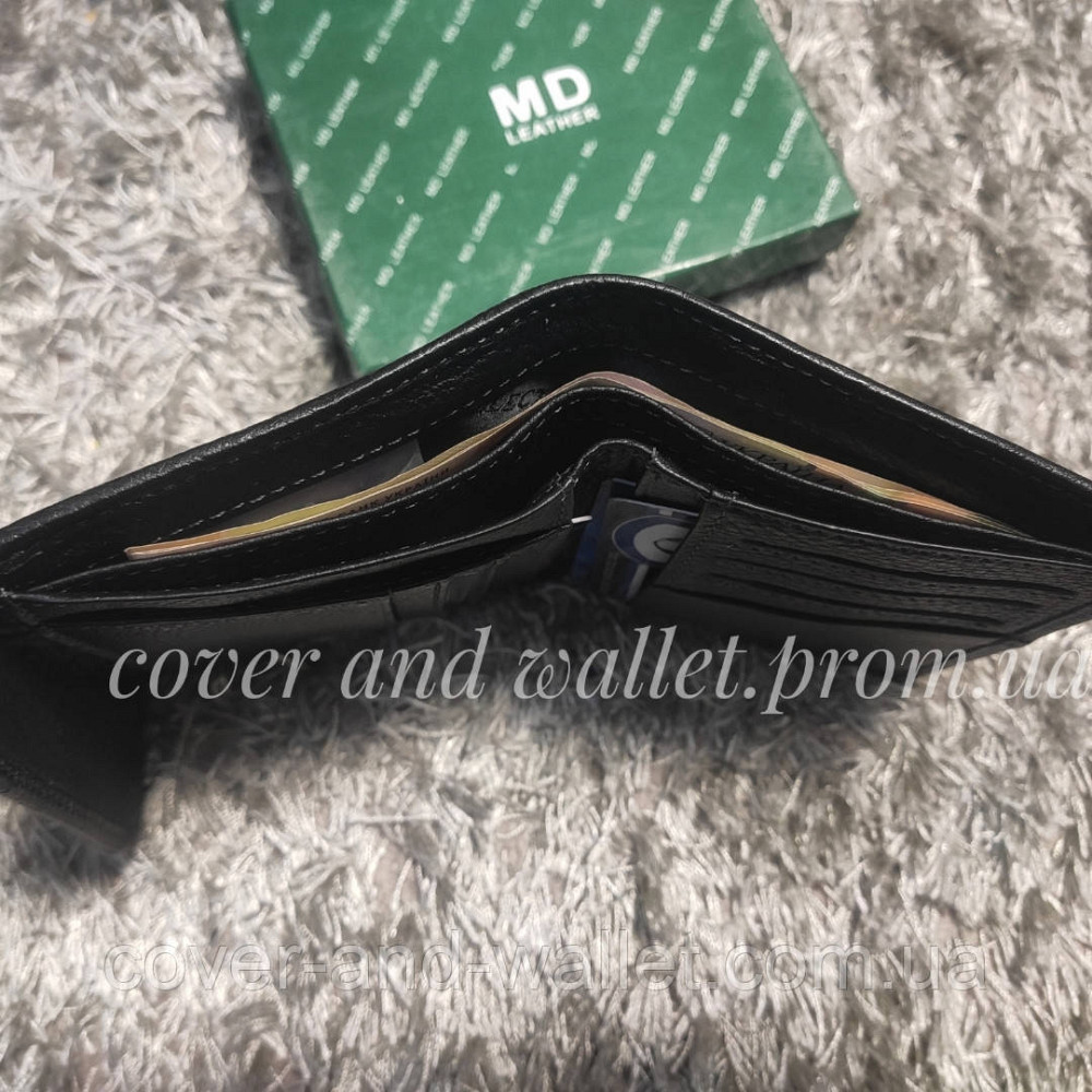 Тонкий чоловічий шкіряний гаманець на магнітній застібці  MC 604 A Київ - фото 5