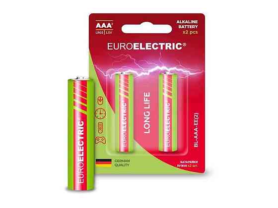 Батарейка щелочная LR03/AAA 2шт 1,5V (блистер) ТМ EUROELECTRIC Киев