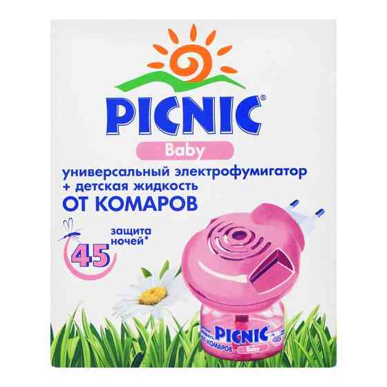 Жидкость от комаров для электрофумигаторов 45 ночей PICNIC Baby Харьков