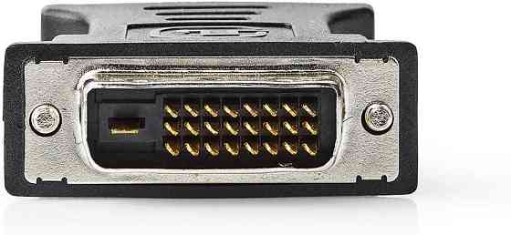 Адаптер DVI-D на VGA (гнездо) прямой корпус PVC черный Киев