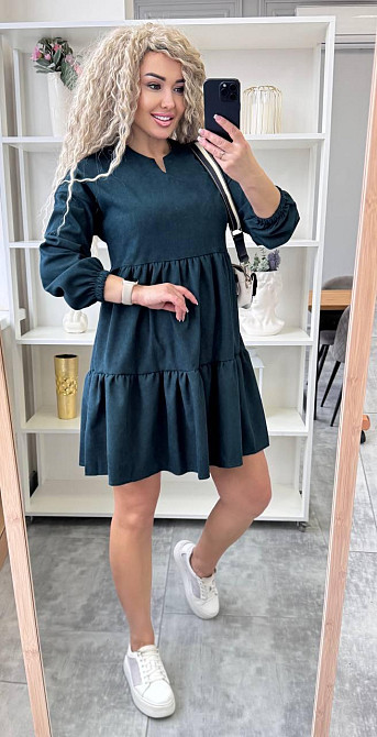 Жіноче базове повсякденне плаття мікровельвет пляшка, 46/48 Одеса - фото 3