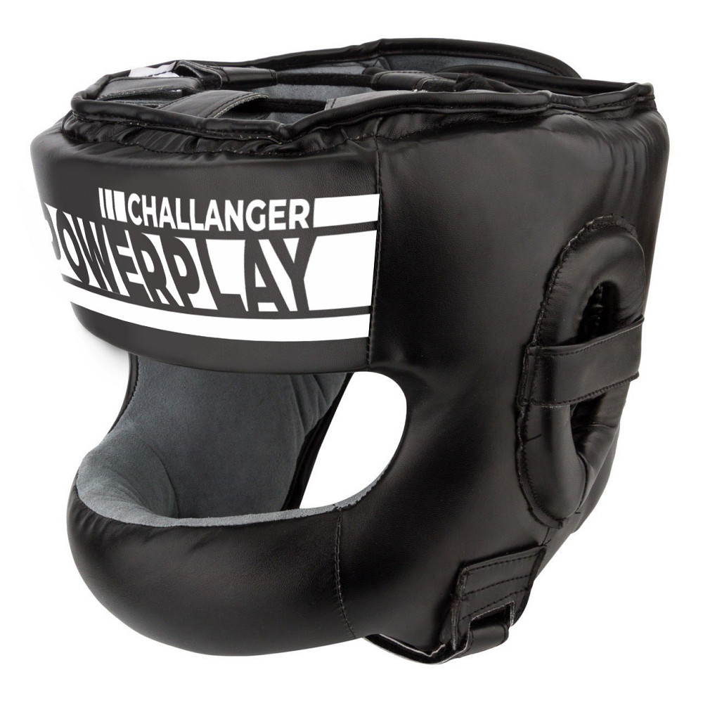 Боксерський шолом тренувальний PowerPlay 3067 з бампером PU + Amara Чорний M Каменское - изображение 3