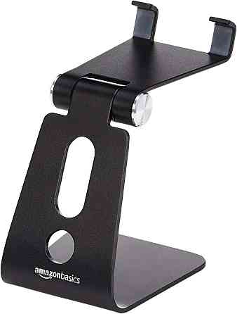 Підставка для телефона Amazon Basics Adjustable Mobile Phone Stand чорна регульована складна алюмінієва з гумовими накладками Київ