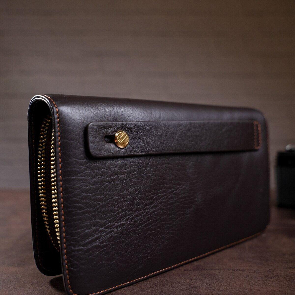 Чоловіча барсетка з ремінцем на руку Vintage 14915 Коричнева Київ - фото 10