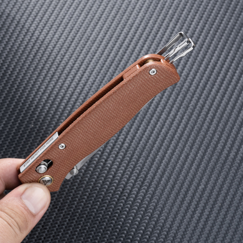 Нож складной SRM Medal 255L-MN, коричневый Ровно - изображение 8