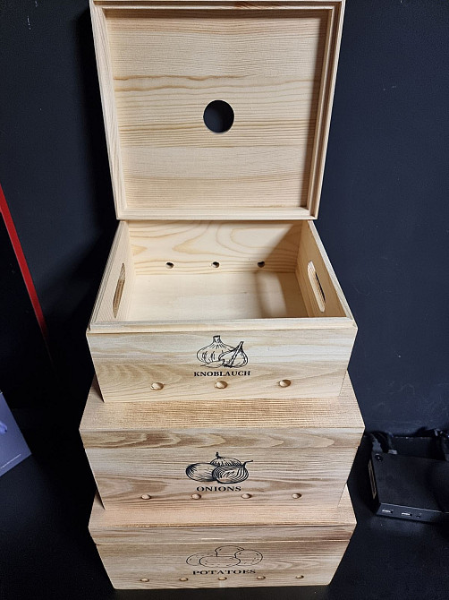 Бамбукові контейнери з кришкою для зберігання овочів 3шт Луцк - изображение 2