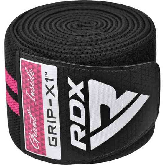 Бинти на коліна RDX GYM KNEE WRAP R11 BLACK/PINK Кам'янське