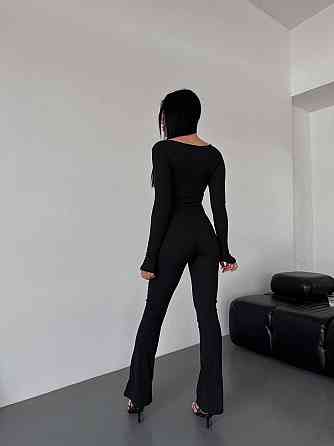 Жіночий стильний повсякденний комбінезон щільний рубчик трикотаж Одеса