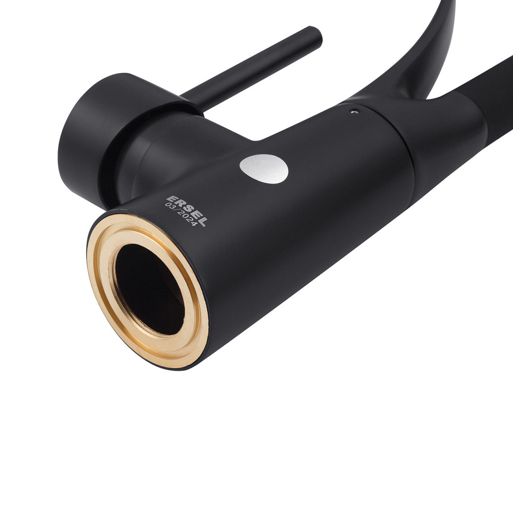 Смеситель для кухни с гибким изливом Kroner KRP Ersel - SCH03393BLK черный Киев - изображение 7