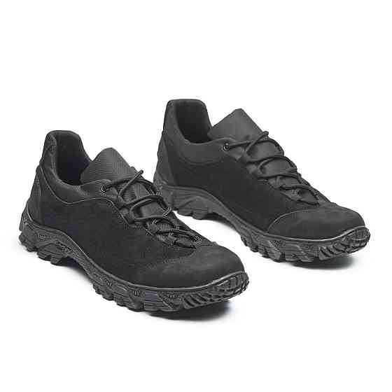 Кросівки тактичні із замші шкіри та кордури чорного кольору 45 (30) Харків