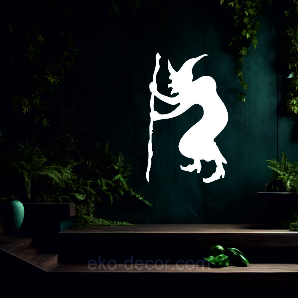 Декоративное настенное Панно «Ведьма», Декор на стену 90*56 см, Белый Киев - изображение 3