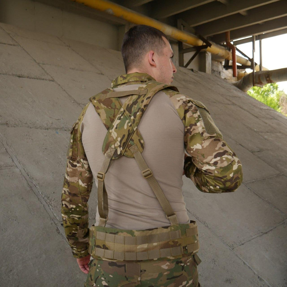 Тактичний розвантажувальний пояс рпс Kiborg R-2 рпс мультикам із стрічками пояс розгрузка з лямками матеріал Cordura     WAR Львів - фото 3