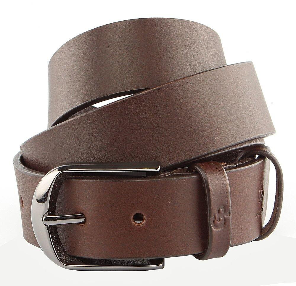 Ремень мужской GRANDE PELLE 00245 под брюки Коричневый Киев - изображение 1
