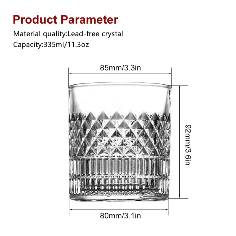 Набір склянок для віскі келихи Old Fashioned Rocks 335 мл (4 шт.) Вінниця - фото 3