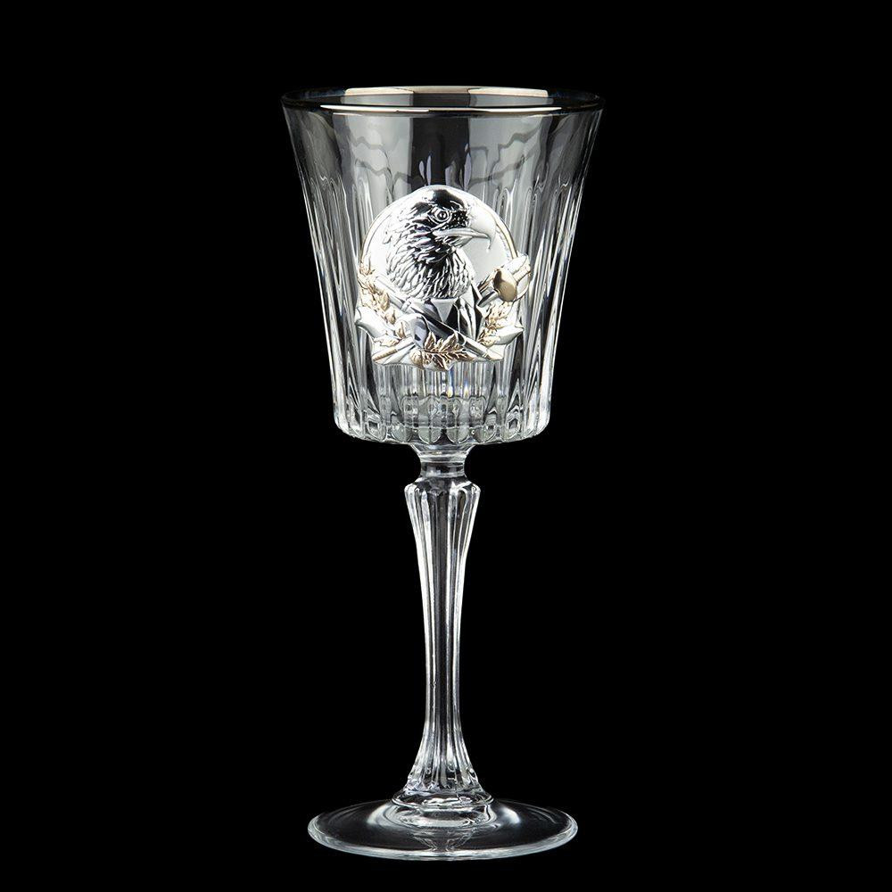 Набор для вина и воды Сенатор Boss Crystal (6 бокалов) хрусталь декорирован платиной, серебром и золотом Киев - изображение 2