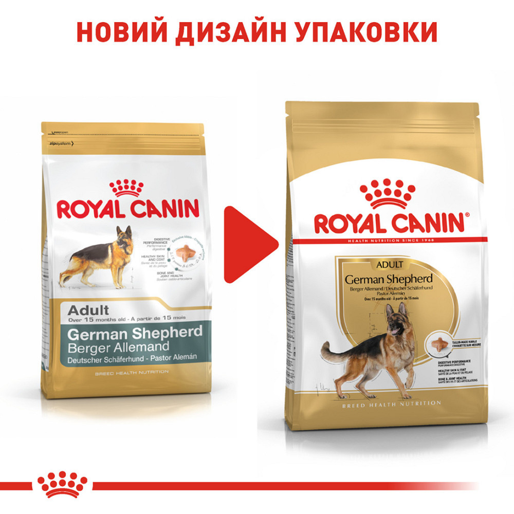 Корм для дорослих собак породи Німецька Вівчарка ROYAL CANIN GERMAN SHEPHERD ADULT 11.0 кг Київ - фото 6
