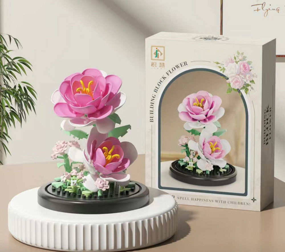 Конструктор 3D Цветы на подставке 120–190 деталей | Декоративный букет | Блочный конструктор для детей и доро Киев - изображение 3