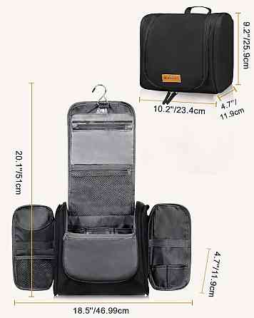 Дорожня косметичка-органайзер MULISOFT із гачком (Чорна) Луцьк