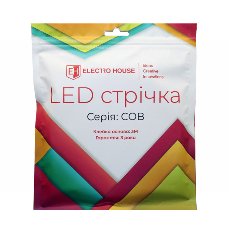 LED стрічка 10Вт 24В COB  320 діодів 100Лм/Вт теплий білий 3000K, серія COB, гарантія 3 роки Дніпро - фото 2