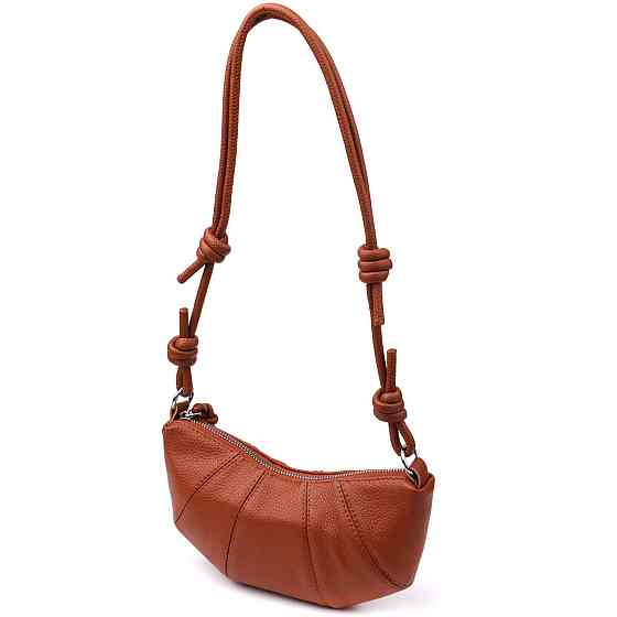 Полукруглая женская сумка из натуральной кожи Vintage 22934 Коричневый Киев