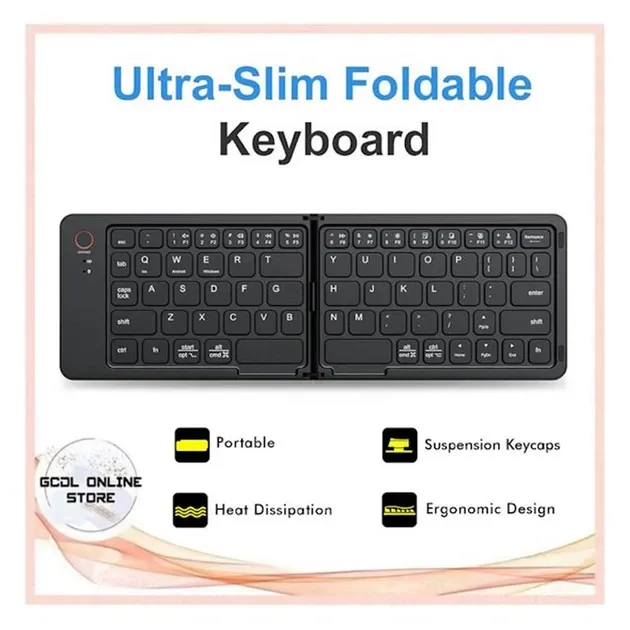 Складная  портативная мини Bluetooth-клавиатура B023 для Android, IOS, Windows (eng/ru) Black,67 клавиш Одесса - изображение 13
