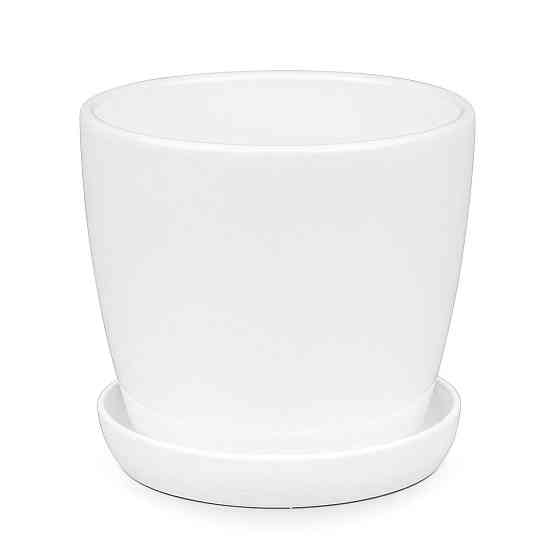 Горщик для квітів з підставкою "Магнолія" 135мм (кольори в асортименті) Харків