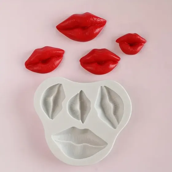 Силиконовая форма Губы 3D для шоколада и декора Киев