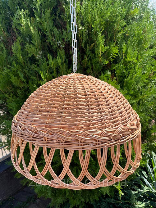 Люстра круглая из лозы 50 см Киев - изображение 8
