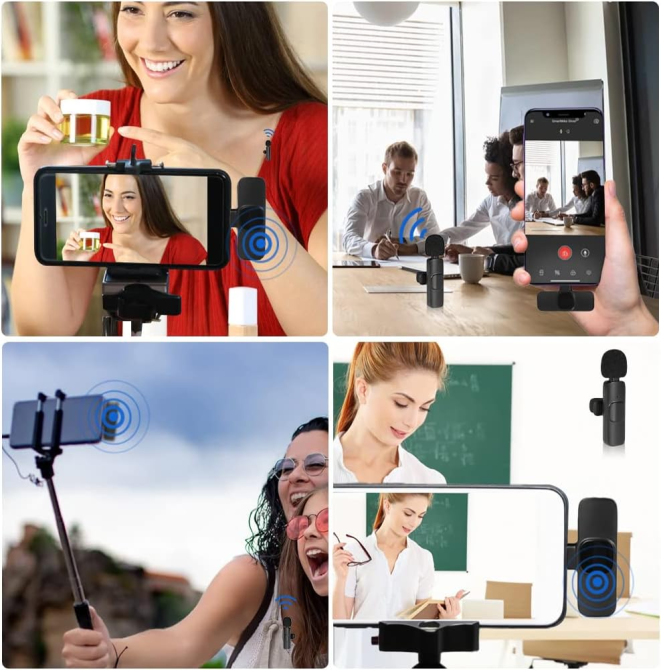 Мікрофон бездротовий петличний для смартфона з Type-C K8 / Петличка на одяг з прищіпкою Київ - фото 2