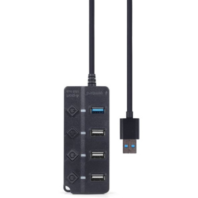 Концентратор Gembird 4 ports (1xUSB3.1+3xUSB2.0) switch black (UHB-U3P1U2P3P-01) Вінниця - фото 5