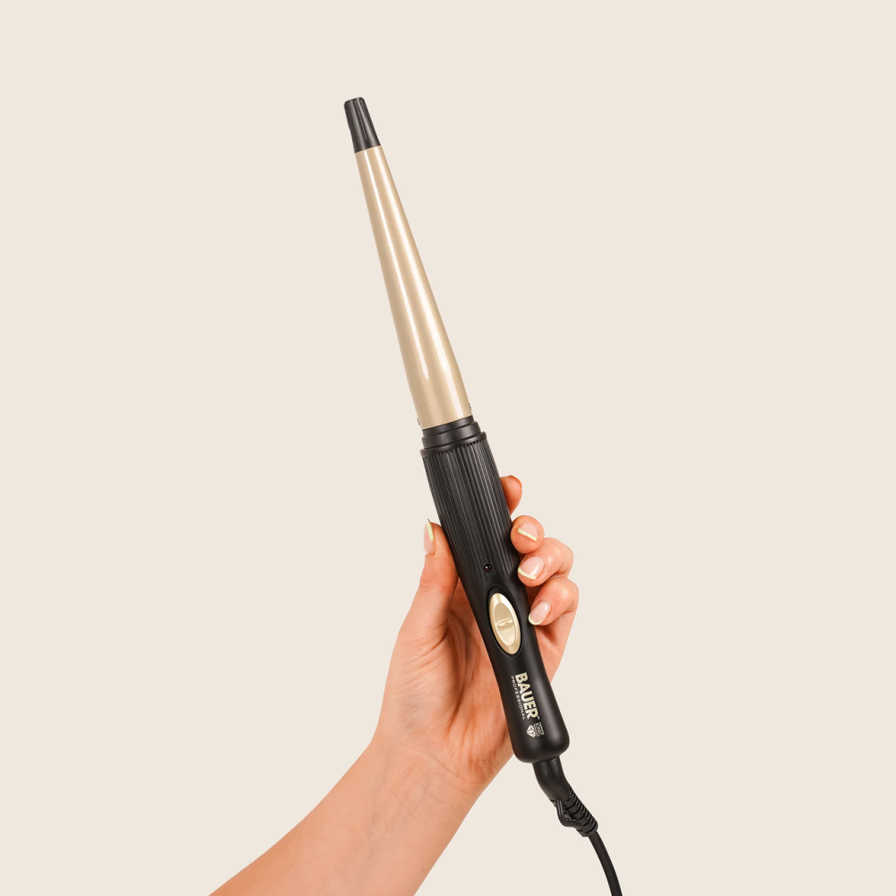 Плойка-щітка Bauer 38870: Турмалінове покриття, конусна 13-19 мм, нагрів 180°C, професійні локони Київ - фото 2