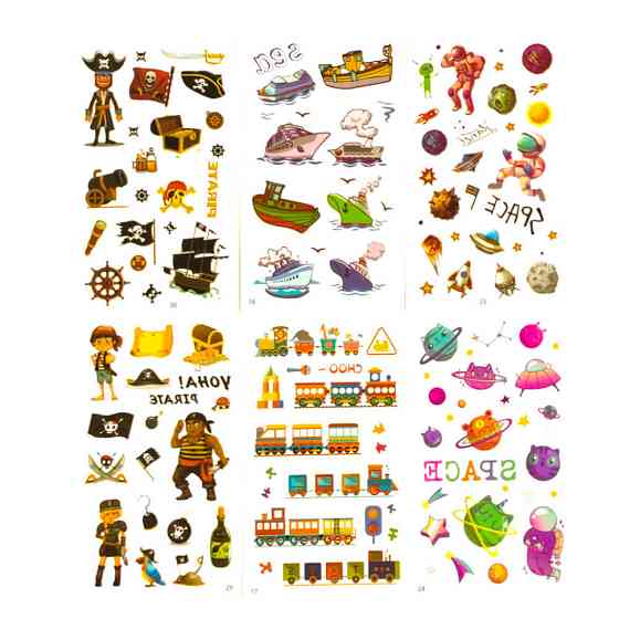 Набор детских временных тату «Для мальчиков» tattoo-kids-mini-set-boys Винница