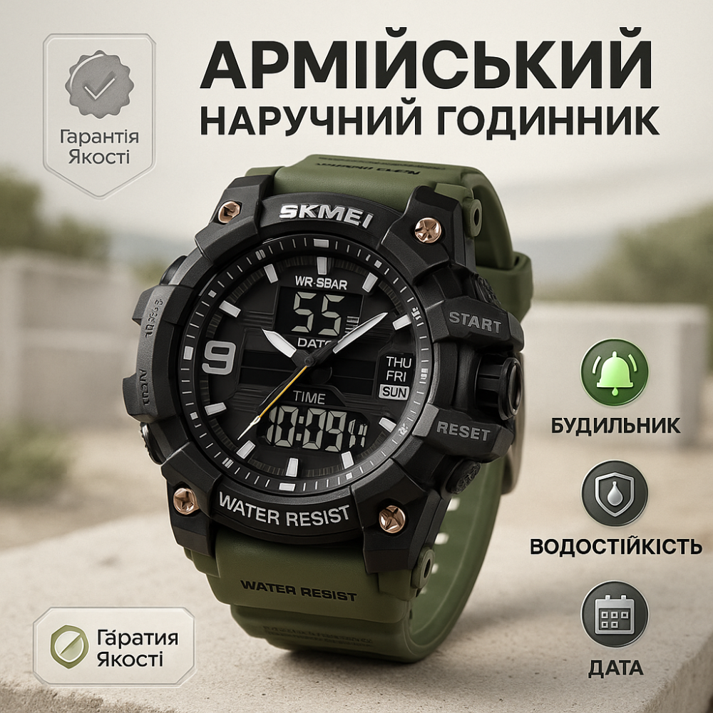 Чоловічий водостійкий спортивний тактичний наручний годинник SKMEI, Електронний спортивний годинник ZC-91 Львів - фото 8