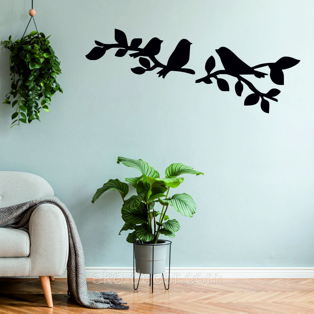 Декоративне настінне Панно  «Птахи» , Декор на стіну 70*27 см, Чорний Київ - фото 10